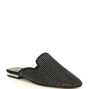 Black Studded Mules